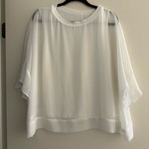Zara Sheer White Blouse